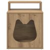 Casa pentru pisici Stejar artizanal 42,5 x 40 x 53,5 cm