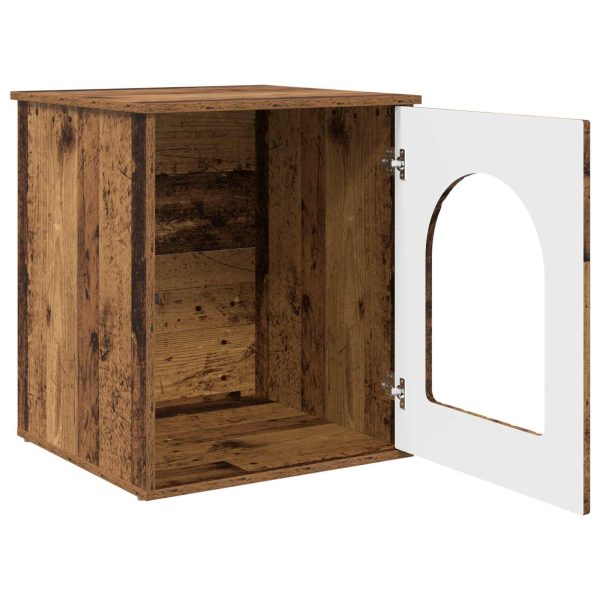 Casa pentru pisici Lemn vechi 53 x 52 x 62 cm Lemn compozit