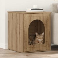 Casa pentru pisici Stejar artizanal 53 x 52 x 62 cm