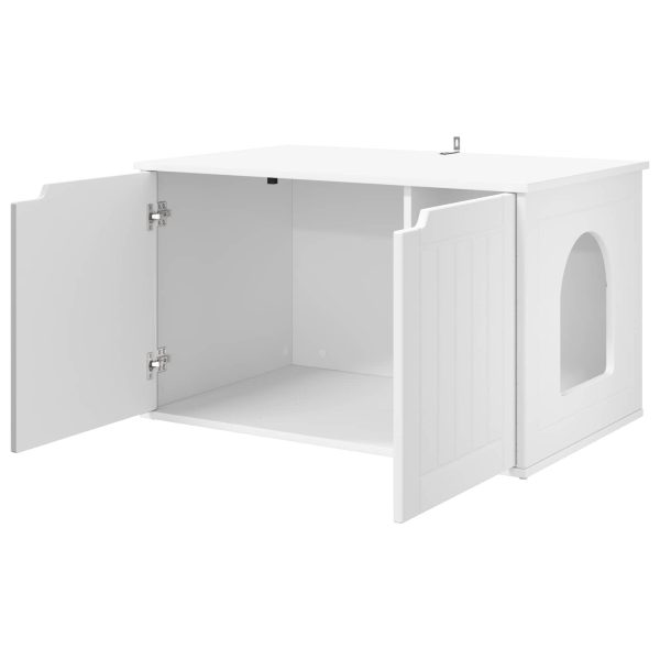 Casa pentru pisici Alb 85 x 55 x 50,5 cm Lemn compozit