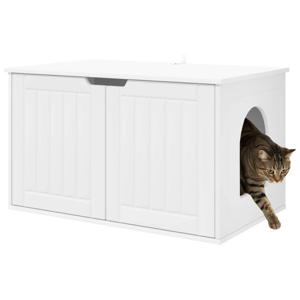 Casa pentru pisici Alb 85 x 55 x 50,5 cm Lemn compozit