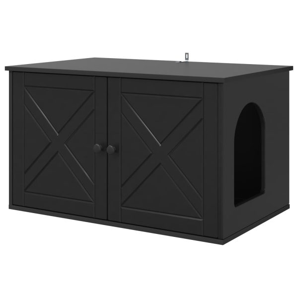 Casa pentru pisici Negru 85 x 55 x 50,5 cm Lemn compozit