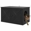 Casa pentru pisici Negru 85 x 55 x 50,5 cm Lemn compozit