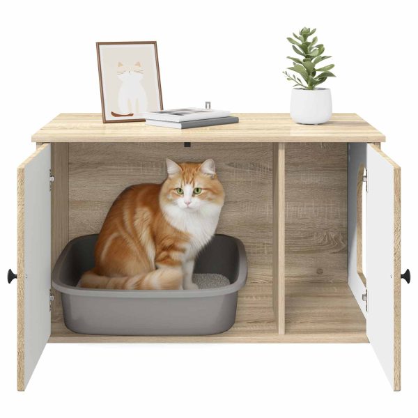 Casa pentru pisici Sonoma 85 x 55 x 50,5 cm Lemn compozit