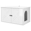8721364533448_wbg-an-m_en_px16_1 Casa pentru pisici Alb Lucios 85 x 55 x 50 cm Lemn compozit