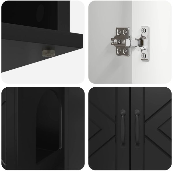 Casa pentru pisici Negru 85 x 55 x 50 cm Lemn compozit