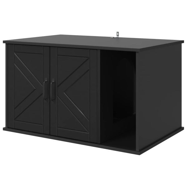 Casa pentru pisici Negru 85 x 55 x 50 cm Lemn compozit