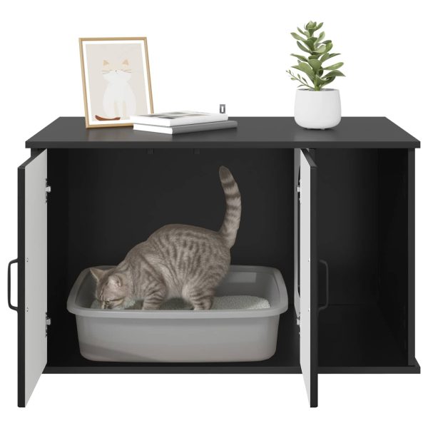Casa pentru pisici Negru 85 x 55 x 50 cm Lemn compozit