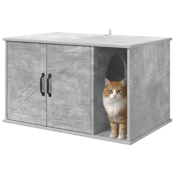 Casa pentru pisici Beton 85 x 55 x 50 cm Lemn compozit