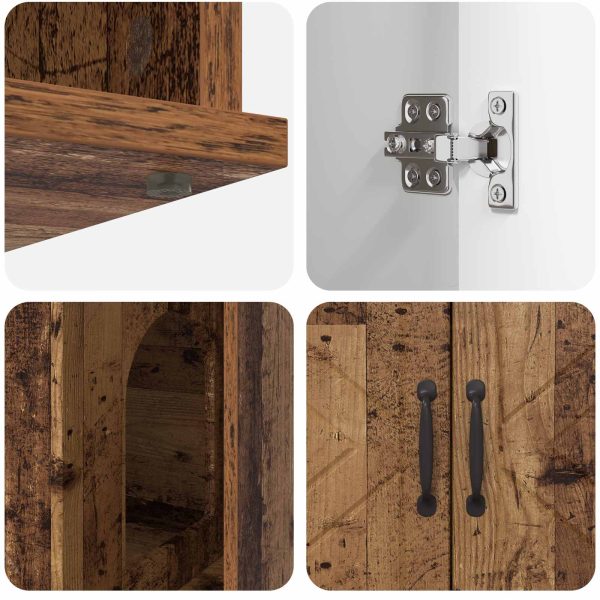 Casa pentru pisici Lemn vechi 85 x 55 x 50 cm Lemn compozit