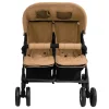 10343 2 vidaXL Cărucior pentru gemeni, gri taupe, oțel