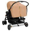 10343 5 vidaXL Cărucior pentru gemeni, gri taupe, oțel