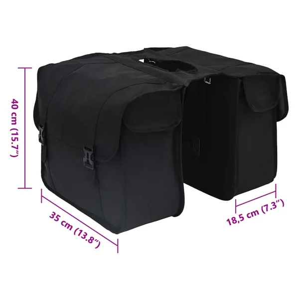 Geantă de bicicletă Negru 40 x 18.5 x 35 cm Poliester