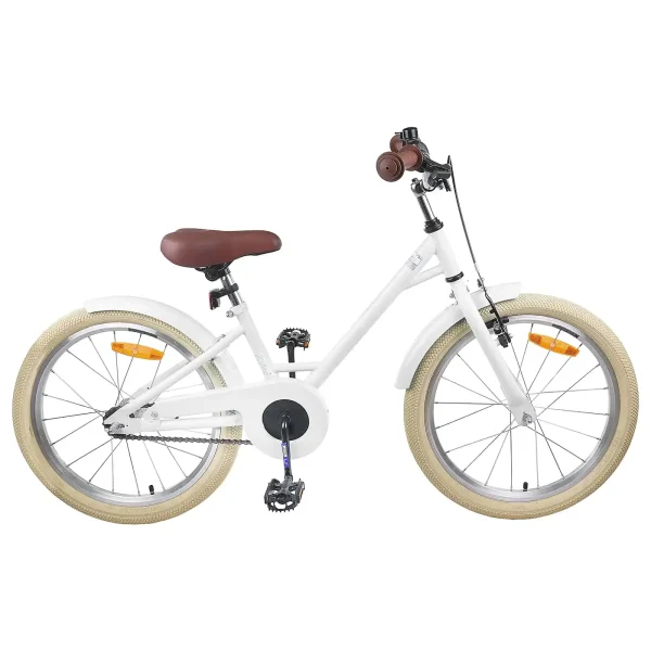 Bicicletă pentru Copii 18 Inci pentru 5-7 ani Alb