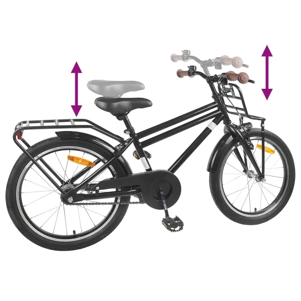 Bicicletă pentru Copii 20 Inci pentru 6-11 ani Negru