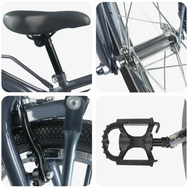 Bicicletă pentru Copii 22 Inci pentru 7-12 ani Gri închis