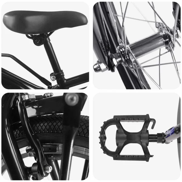 Bicicletă pentru Copii 18 Inci pentru 5-7 ani Negru