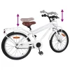 Bicicletă pentru Copii 20 Inci pentru 6-11 ani Alb
