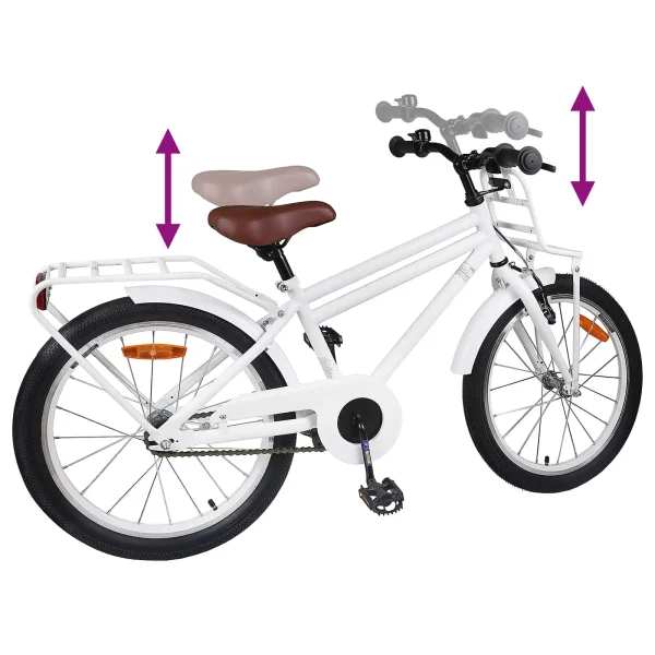 Bicicletă pentru Copii 20 Inci pentru 6-11 ani Alb