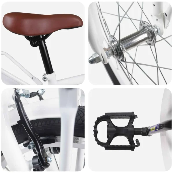Bicicletă pentru Copii 22 Inci pentru 7-12 ani Alb