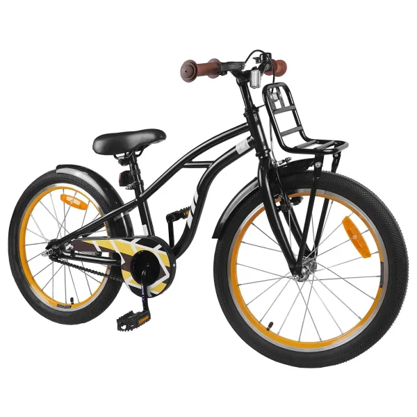 Bicicletă pentru Copii 18 Inci pentru 5-7 ani Negru