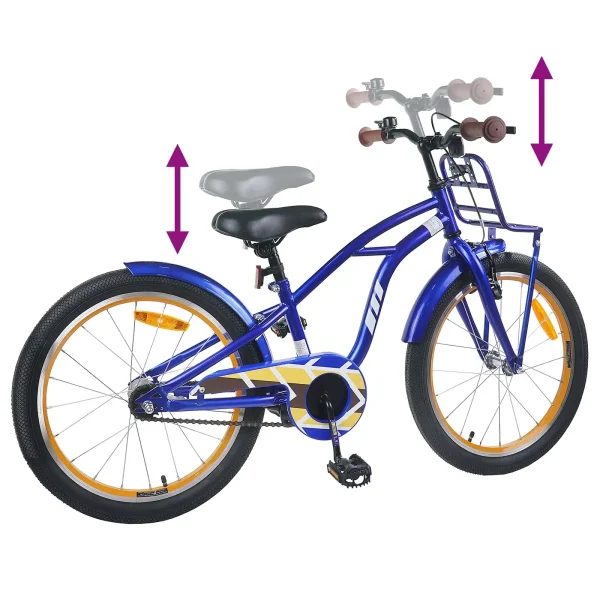 Bicicletă pentru Copii 20 Inci pentru 6-11 ani Albastru închis