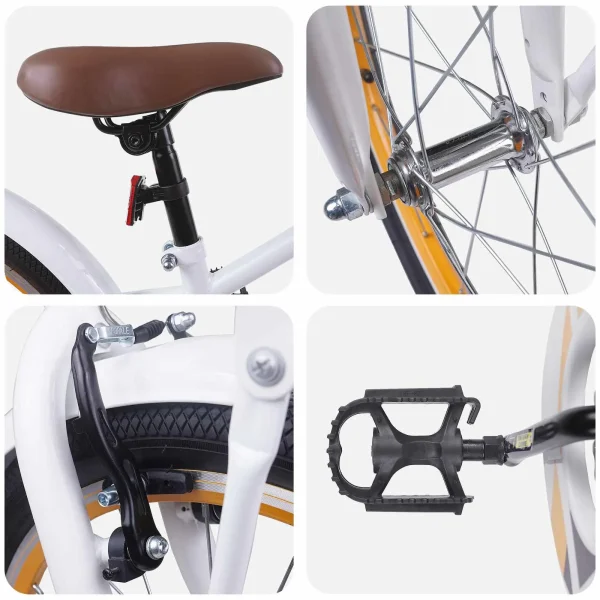 Bicicletă pentru Copii 22 Inci pentru 7-12 ani Alb