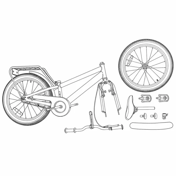 Bicicletă pentru Copii 18 Inci pentru 5-7 ani Albastru deschis
