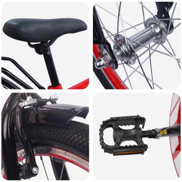 Bicicletă pentru Copii 20 Inci pentru 6-11 ani Roșu