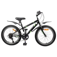 Bicicletă pentru Copii 24 Inci 6-Speed pentru 8-12 ani Negru