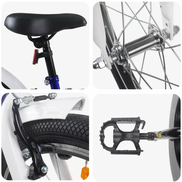 Bicicletă pentru Copii 20 Inci pentru 6-11 ani Albastru Alb