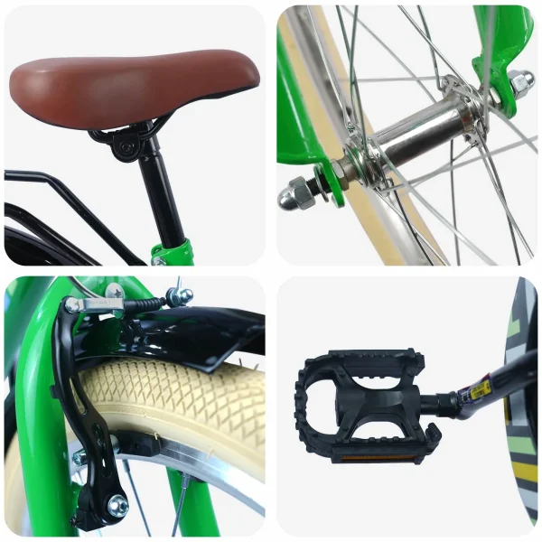 Bicicletă pentru Copii 24 Inci pentru 8-12 ani Verde