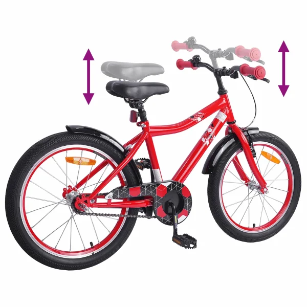 Bicicletă pentru Copii 20 Inci pentru 6-11 ani Roșu