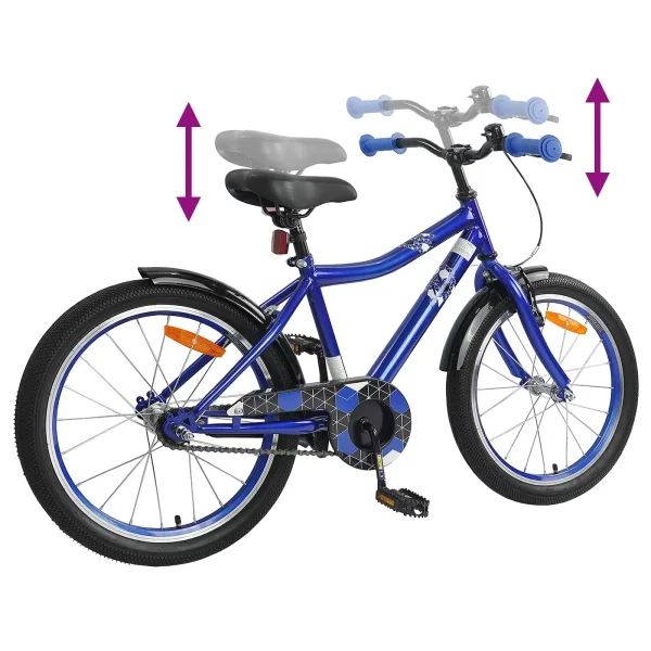 Bicicletă pentru Copii 18 Inci pentru 5-7 ani Albastru închis