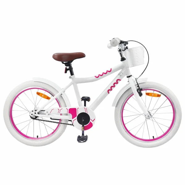 Bicicletă pentru Copii 18 Inci pentru 5-7 ani Alb