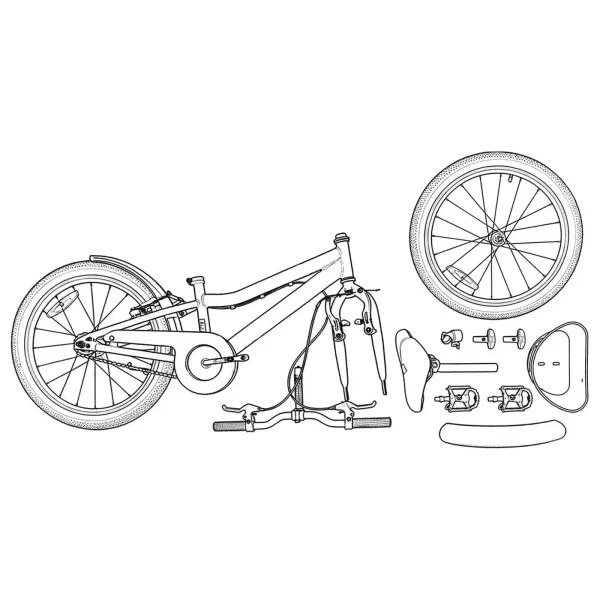 Bicicletă pentru Copii 18 Inci pentru 5-7 ani Alb