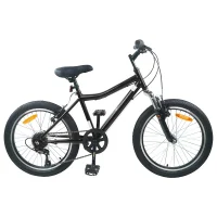 Bicicletă pentru Copii 24 Inci 6-Speed pentru 8-12 ani Negru