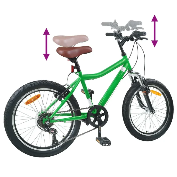 Bicicletă pentru Copii 20 Inci 6-Speed pentru 6-11 ani Verde