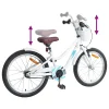 Bicicletă pentru Copii 18 Inci pentru 5-7 ani Alb