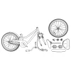 Bicicletă pentru Copii 18 Inci pentru 5-7 ani Alb