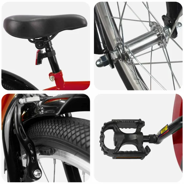 Bicicletă pentru Copii 20 Inci pentru 6-11 ani Roșu