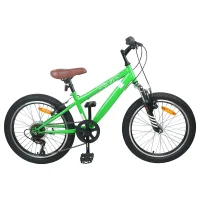 Bicicletă Montană 24 Inci 6-Viteză pentru 8-12 ani Verde