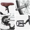 Bicicletă Montană 20 Inci 6-Speed pentru 5-8 ani Alb
