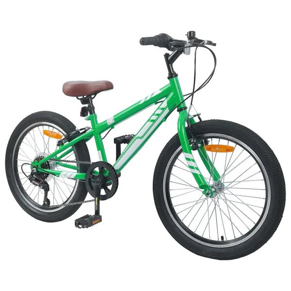 Bicicletă Montană 24 Inci 6-Speed pentru 8-12 ani Verde