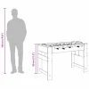 Masă de Foosball Gri Beton 125 x 60,5 x 80 cm Lemn compozit