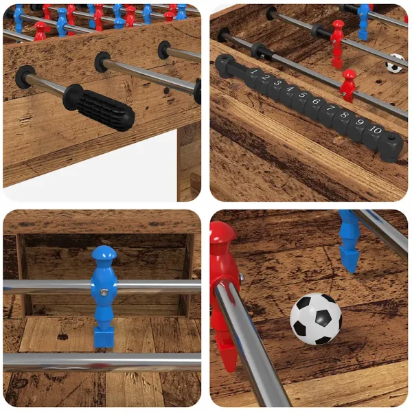 Masă de Foosball Lemn vechi 125 x 60,5 x 80 cm Lemn compozit