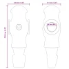 Jucători de masă de fotbal 24 pcs Negru și Alb HIPS