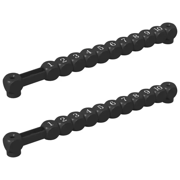 Piese de masă de fotbal 2 pcs Negru 30 x 2,2 x 2,9 cm HIPS