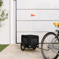 93912 1 Remorcă bicicletă animale companie, negru, textil oxford/fier
